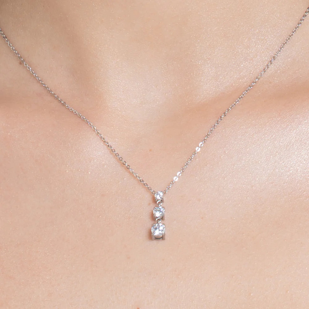 Collana Luca Barra Acciaio Zirconi