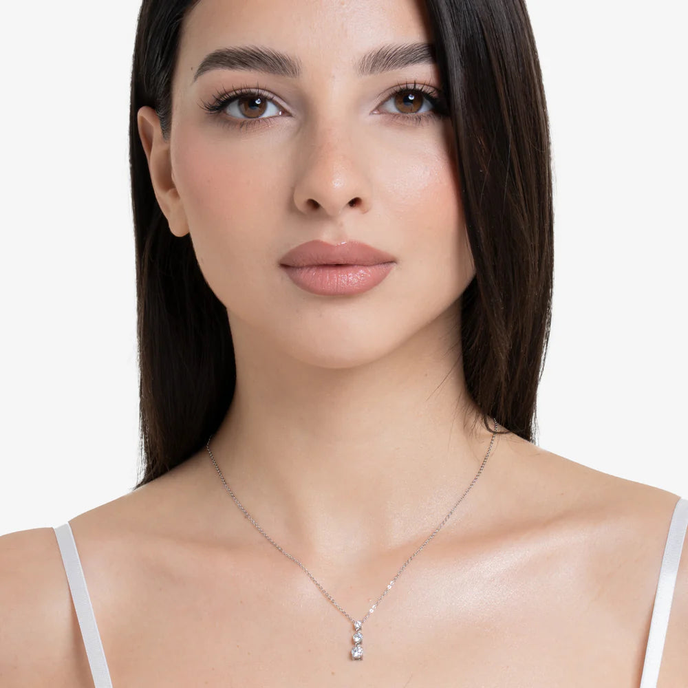 Collana Luca Barra Acciaio Zirconi