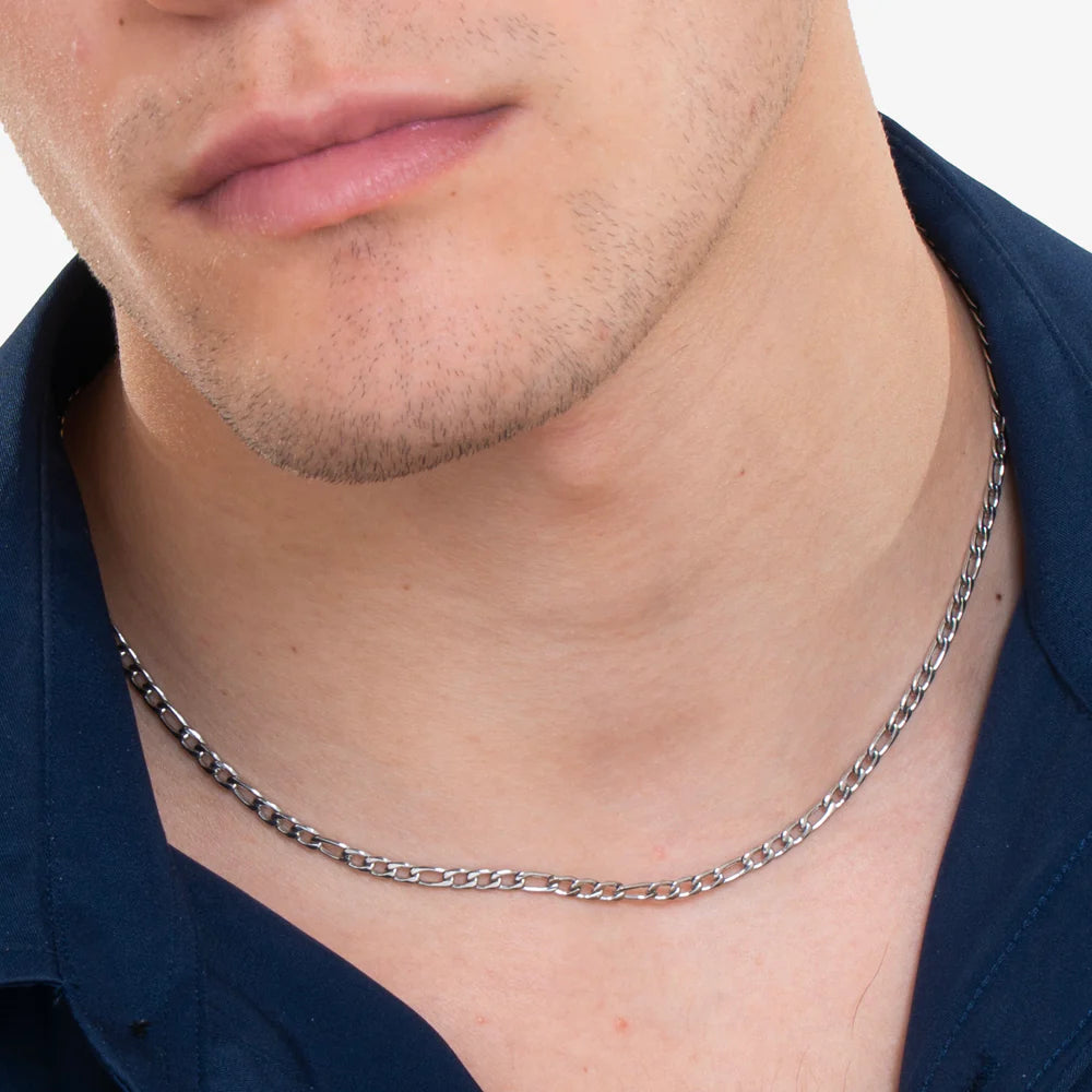 Collana Uomo Luca Barra Acciaio Catena Maglia Figaro