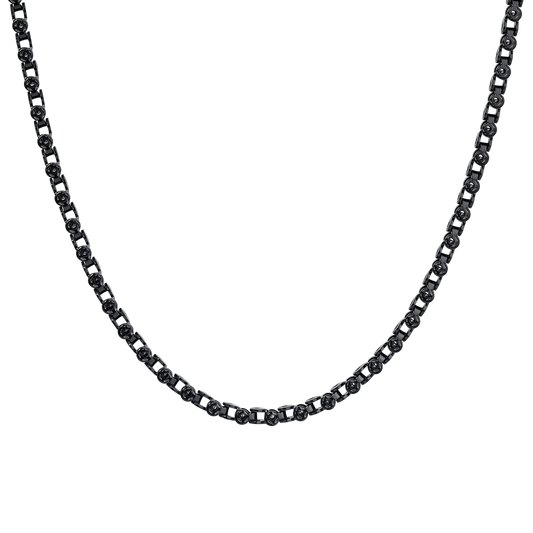Collana Uomo Luca Barra Maglia Catena Bici Pvd Nero