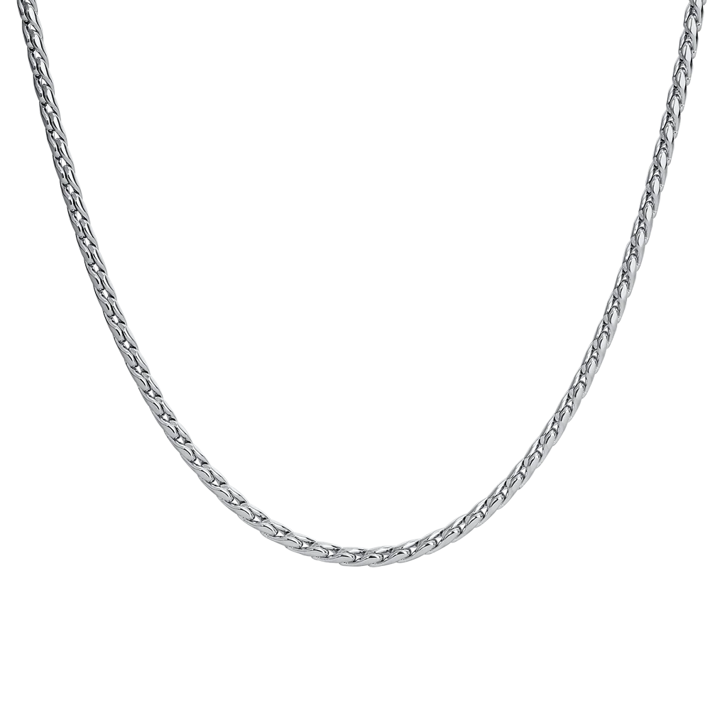 Collana Uomo Luca Barra Acciaio Catena Intrecciata