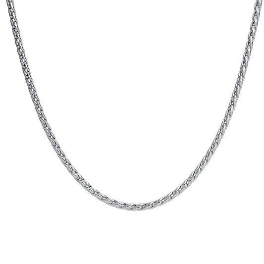 Collana Uomo Luca Barra Acciaio Catena Intrecciata