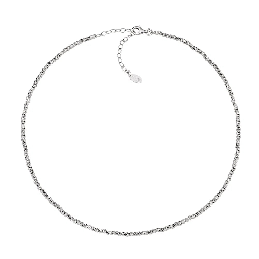 Collana Amen Essential Argento Sfere Diamantate