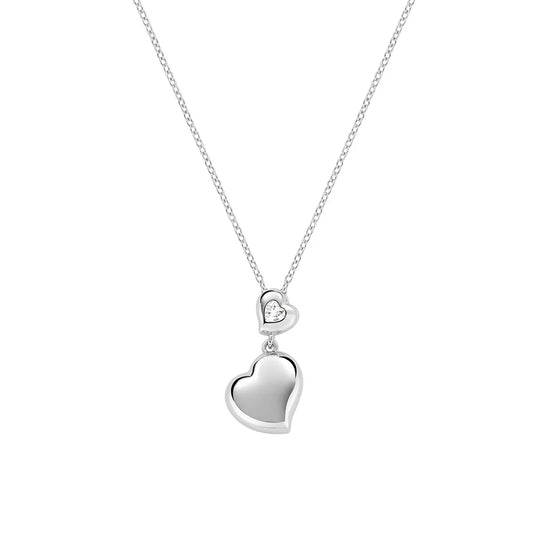Collana Amen Cuori Argento Pendente Cuori con Zircone