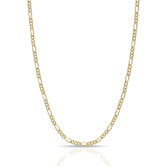 Collana Unisex Dana Timeless Oro Giallo 9 Kt Catena Figaro 3+1