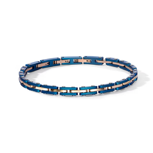 Bracciale Comete Uomo Pvd Blu Pvd Oro Rosa