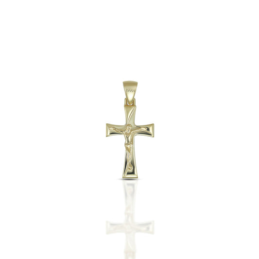 Pendente Dana Origini Croce Con Cristo Oro Giallo 9 Kt