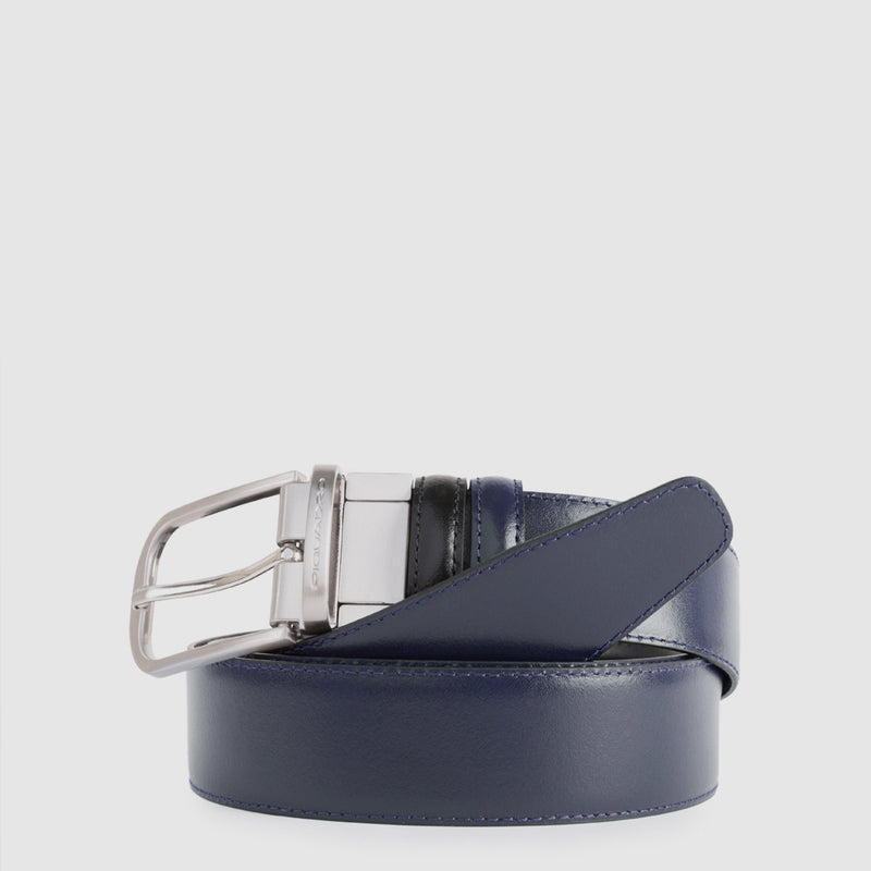 Cinture Piquadro Cintura Reversibile Nero Blu