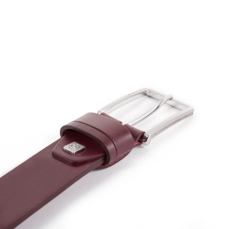 Cinture Piquadro Cintura Uomo Fibbia Ardiglione Pelle Blu