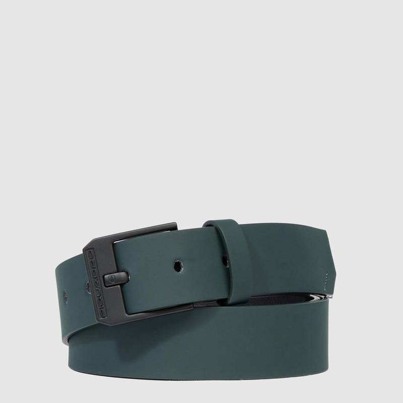 Cintura Piquadro Uomo Fibbia Ardiglione Tessuto Carbon Neutral Verde