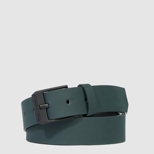 Cintura Piquadro Uomo Fibbia Ardiglione Tessuto Carbon Neutral Verde