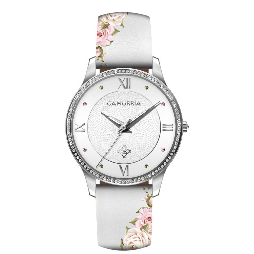 Orologio Camurrìa A Rosa 37 mm Acciaio Cinturino Stampato