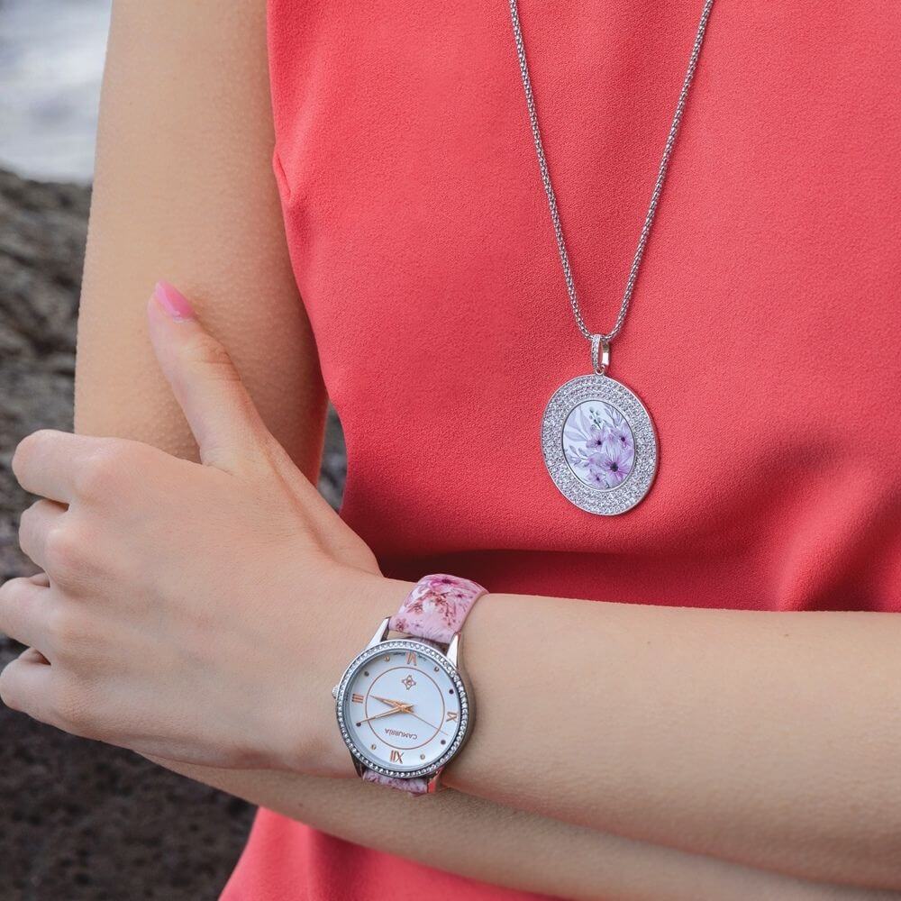 Orologio Camurrìa I Ciuri Fillide 37 mm Acciaio Cinturino con Stampe