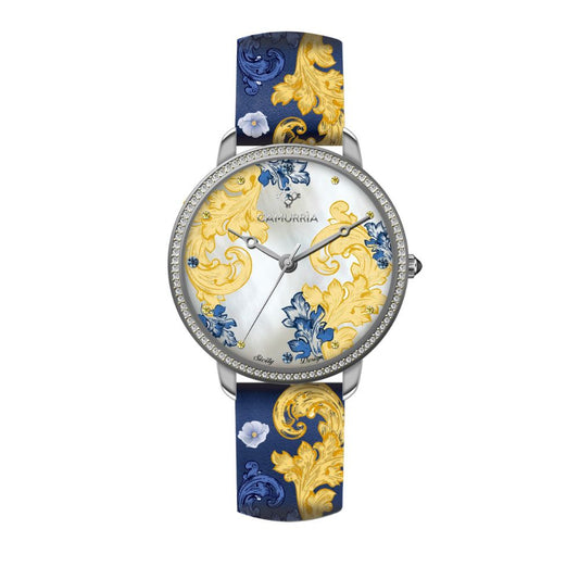 Orologio Camurria Damasco 36 mm Cinturino con Stampe Quadrante Madreperla