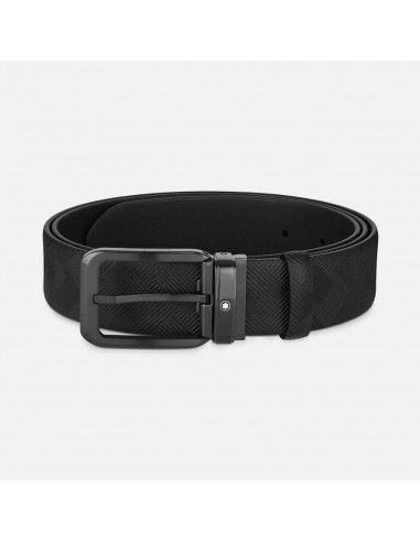 Cinture Montblanc Meisterstuck Extreme 3.0 Cintura Pelle Nera Fibbia Pvd Nero