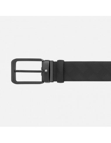 Cinture Montblanc Meisterstuck Extreme 3.0 Cintura Pelle Nera Fibbia Pvd Nero
