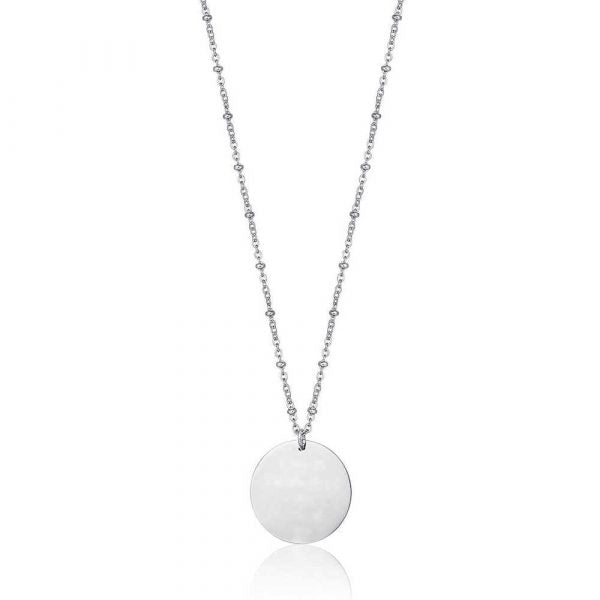 Collana Luca Barra Acciaio Pendente Tondo