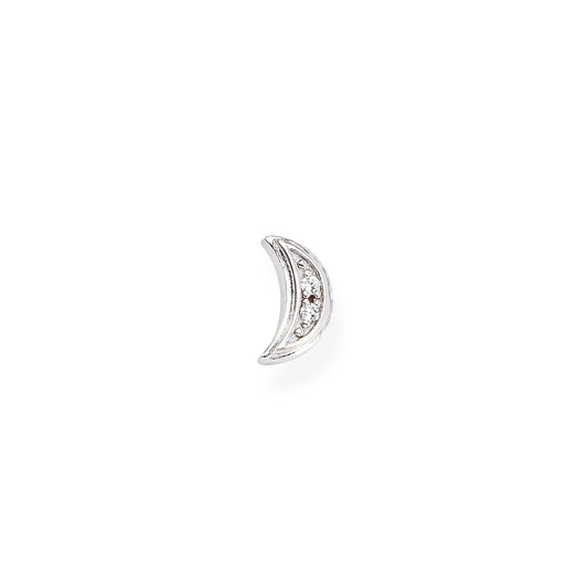 Monorecchino Amen Argento Mezzaluna Con Zirconi