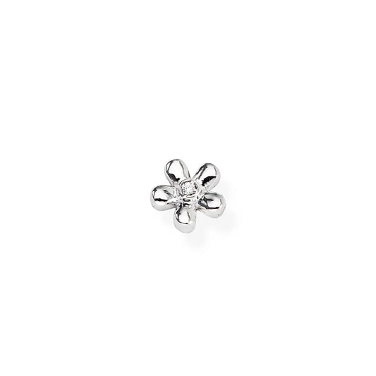 Monorecchino Amen Argento Fiore Con Zircone