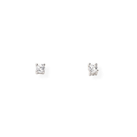 Orecchini Amen Diamond Argento Punto Luce Con Zircone
