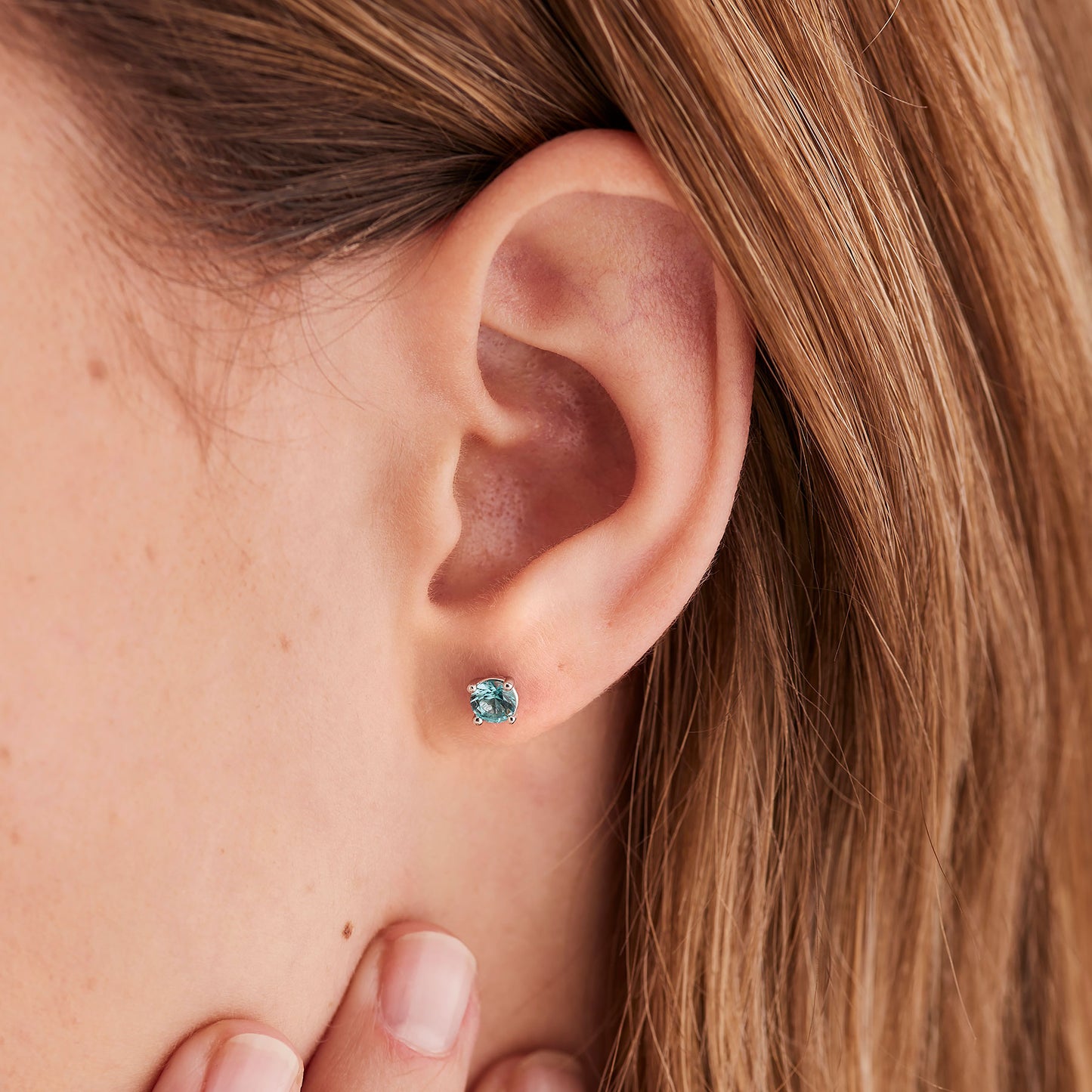 Orecchini a Lobo Brosway Fancy Punti Luce Argento Cubic Zirconia Verde Acqua