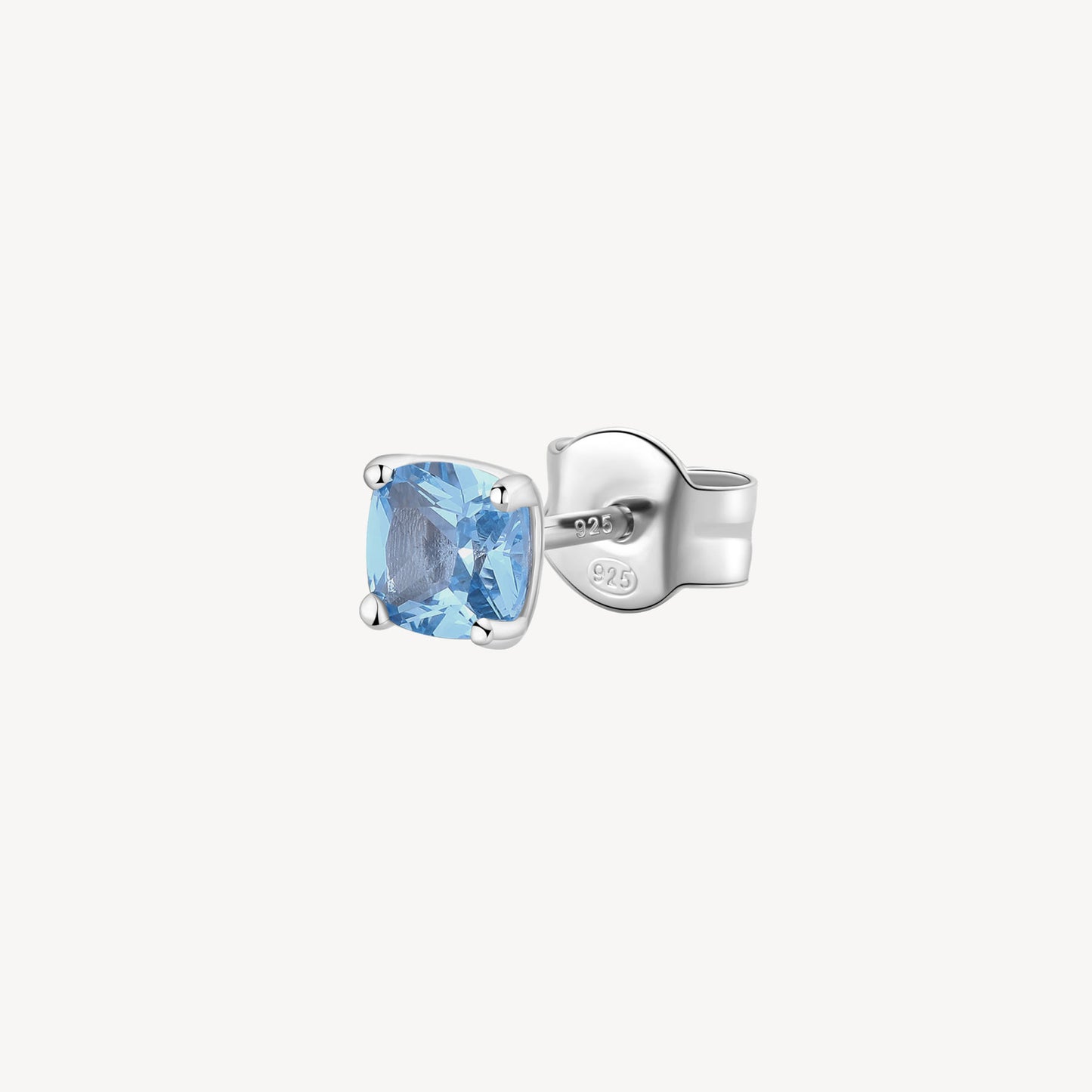 Monorecchino a Lobo Brosway Fancy Cloud Light Blue Argento Zircone Azzurro Quadrato