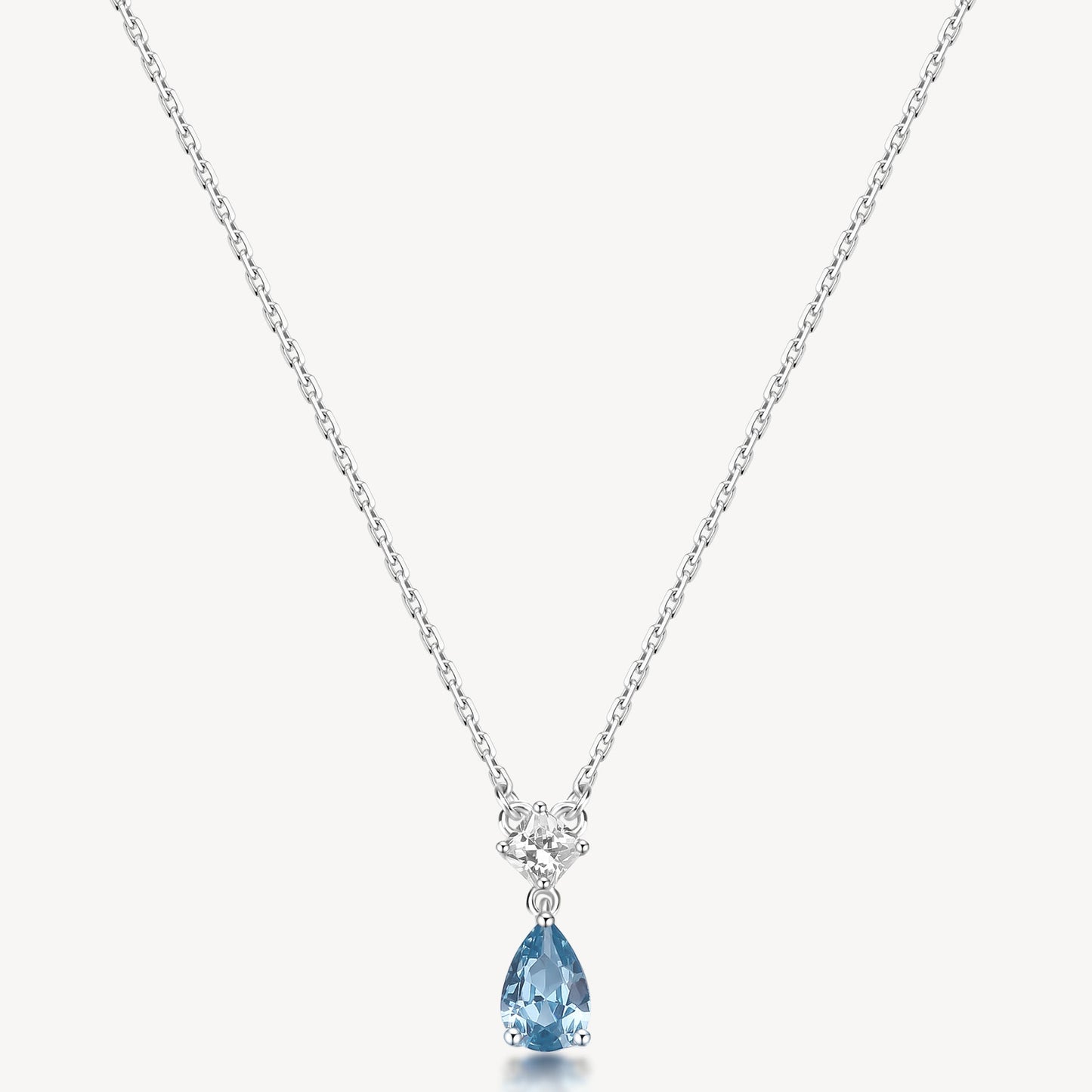 Collana Brosway Fancy In Argento Maglia Catena Con Pendente Square Cubic Zirconia Cubic Zirconia A Goccia Azzurro