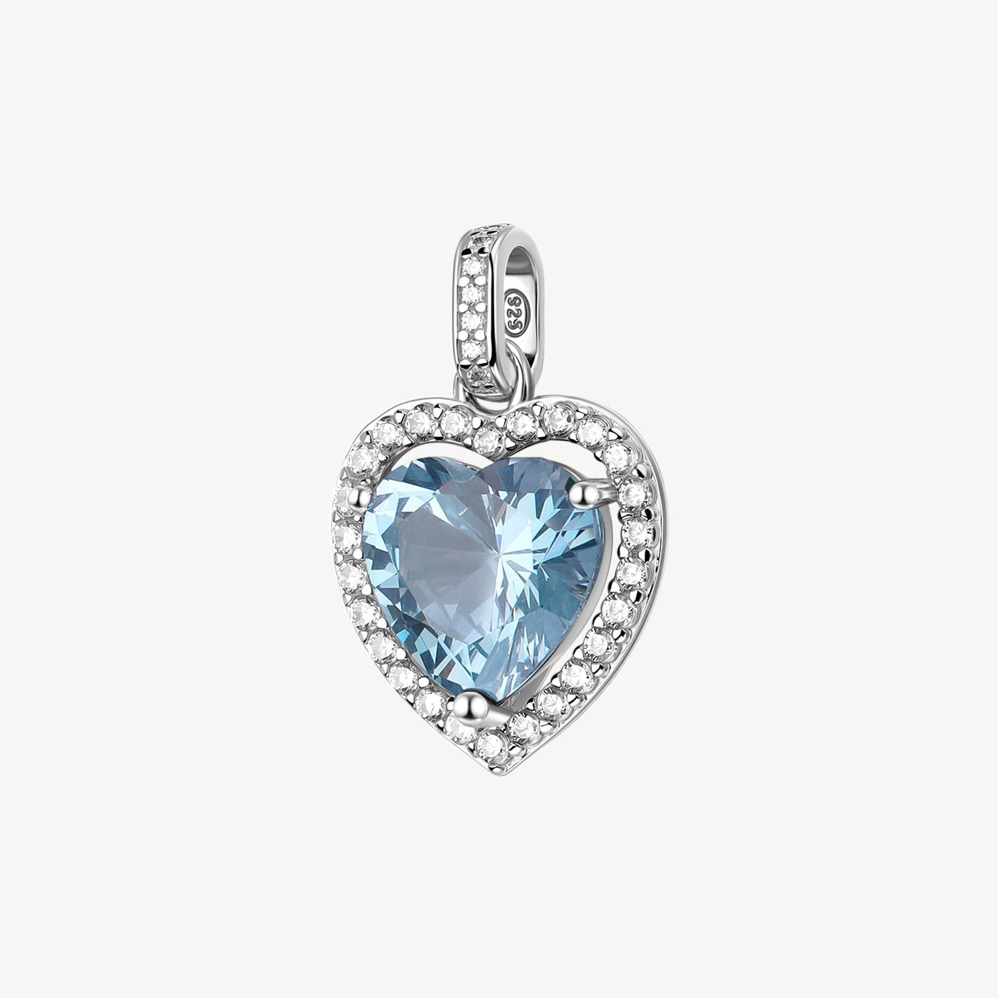 Ciondolo Brosway Fancy Argento Cuore Cubic Zirconia Azzurro Contornato