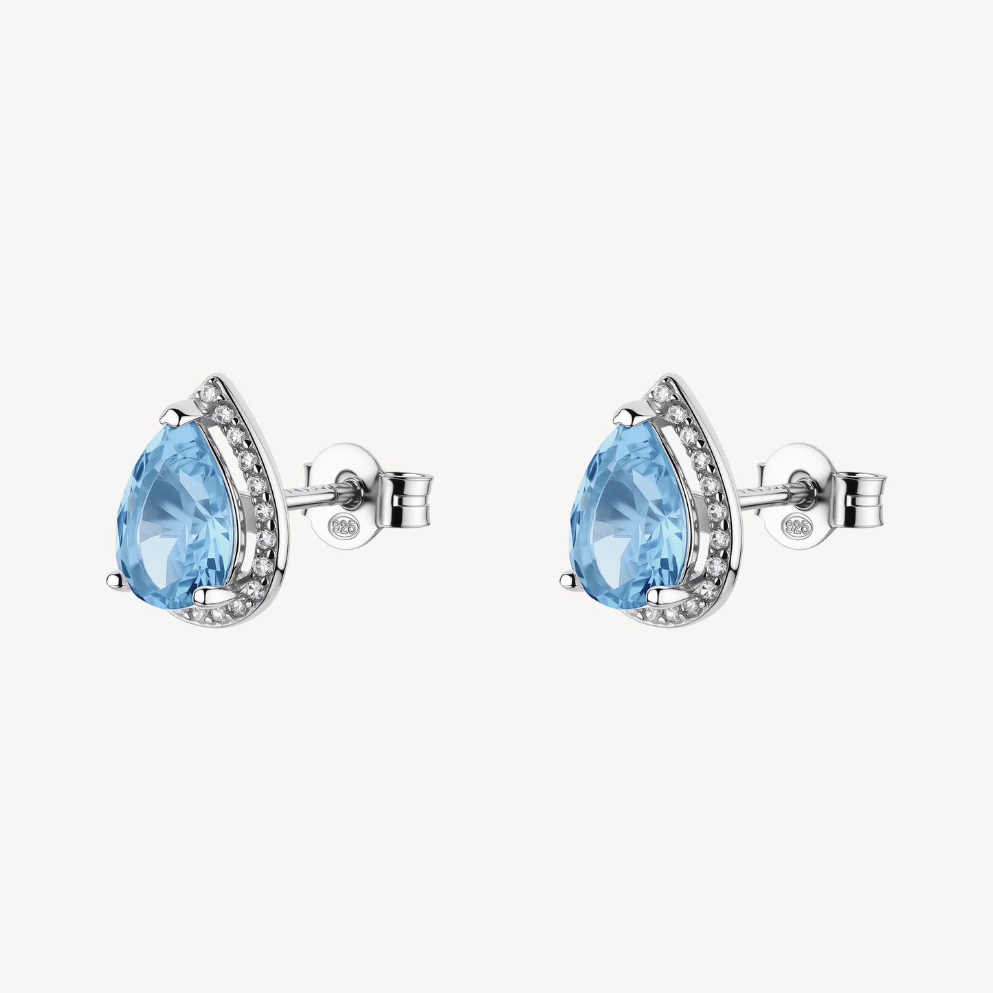 Orecchini a Lobo Brosway Fancy Cloud Light Blue Cubic Zirconia Contornato