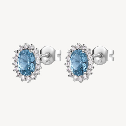 Orecchini Brosway Cloud Light Blue Lobo In Argento Con Zircone Azzurro