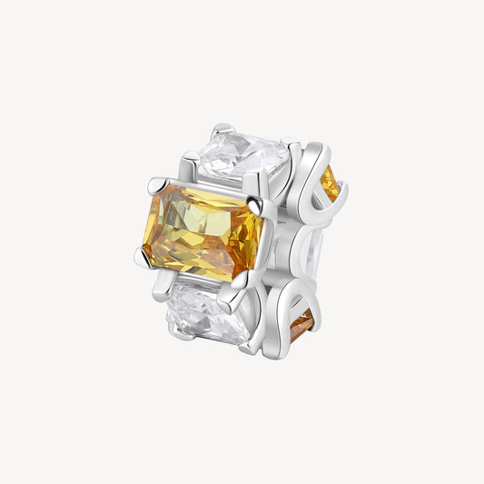 Ciondoli Brosway Energy Yellow Ciondolo Ad Anello In Argento Con Zirconi Gialli e Bianchi