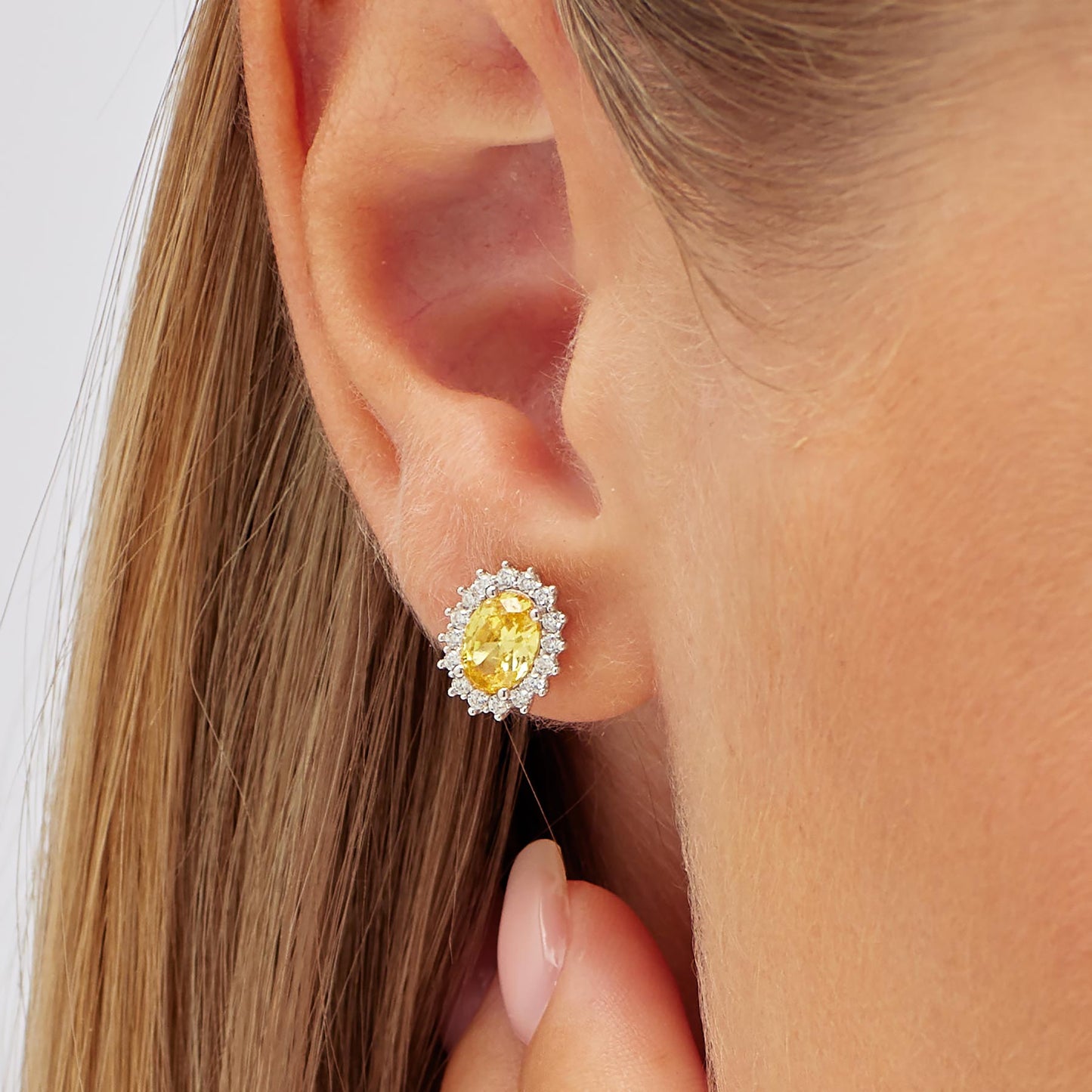 Orecchini Brosway Energy Yellow Lobo In Argento Con Zircone Giallo