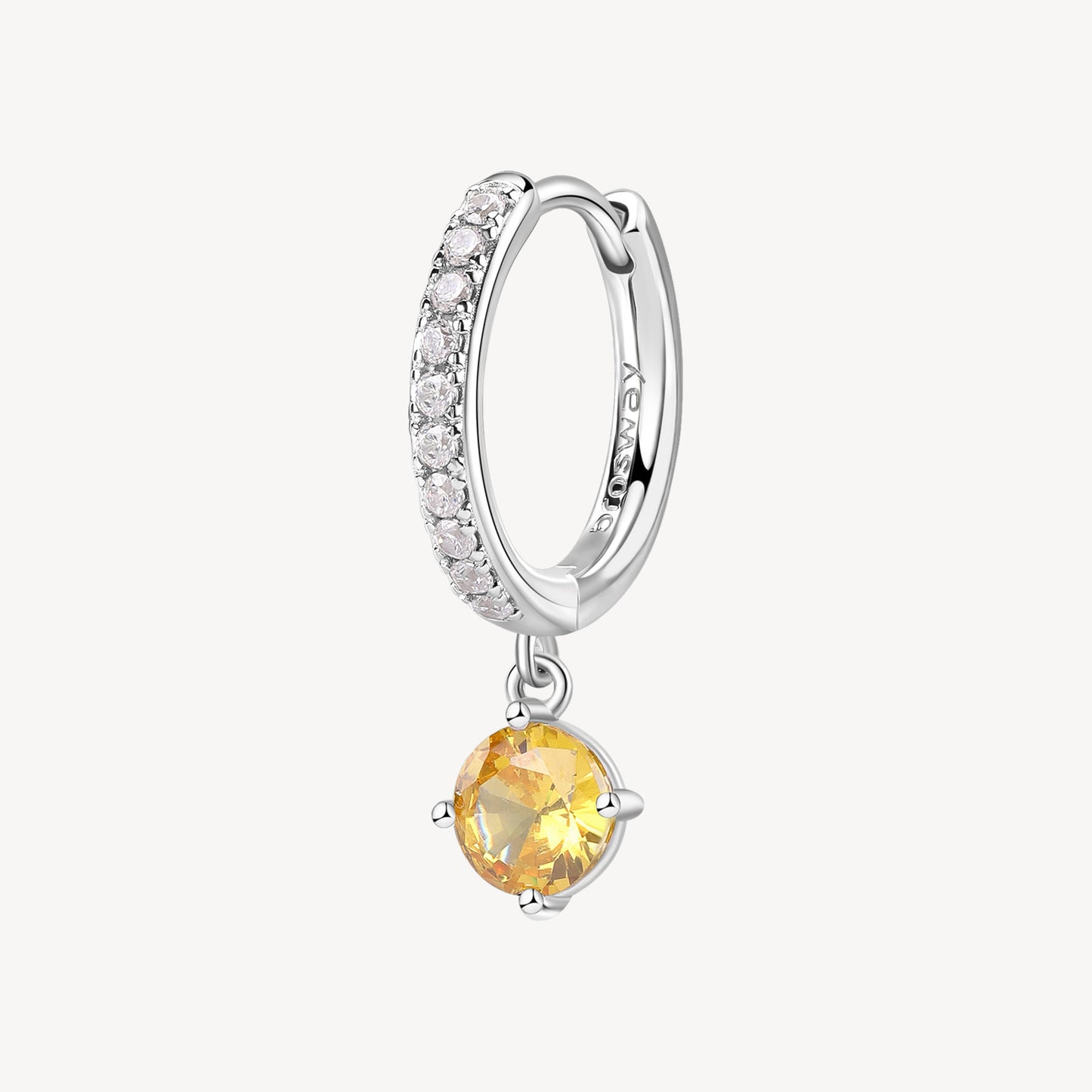 Monorecchino Brosway Energy Yellow Boccola In Argento Con Zircone Giallo