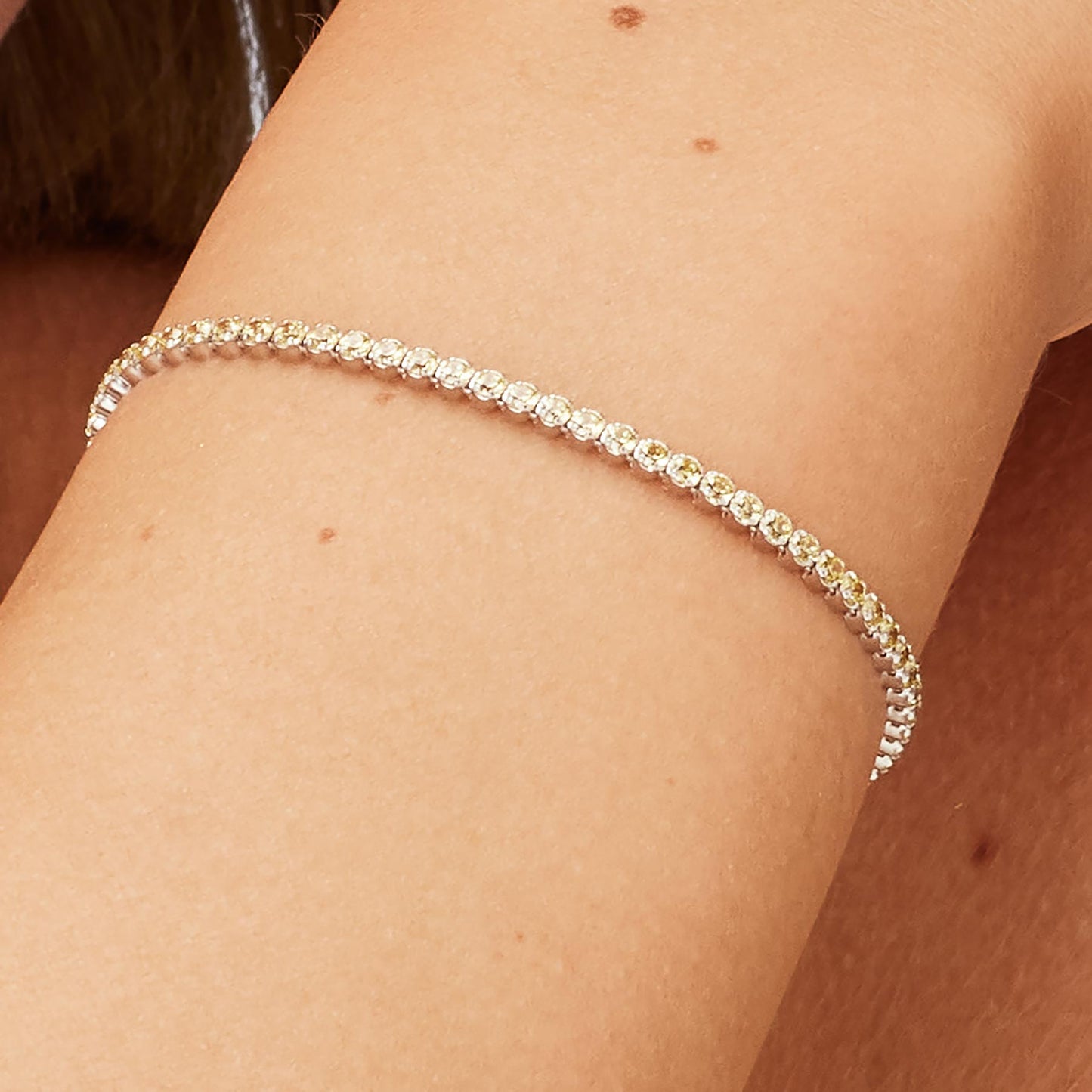 Bracciale Brosway Energy Yellow Tennis In Argento Con Zirconi Gialli