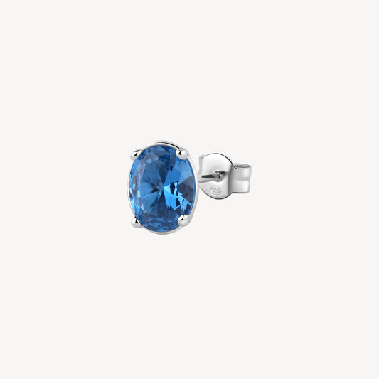 Monorecchino Brosway Freedom Blue Lobo In Argento Con Zircone Blu