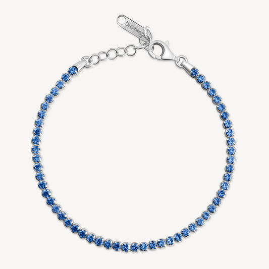 Bracciale Brosway Freedom Blue Tennis In Argento Con Zirconi Blu