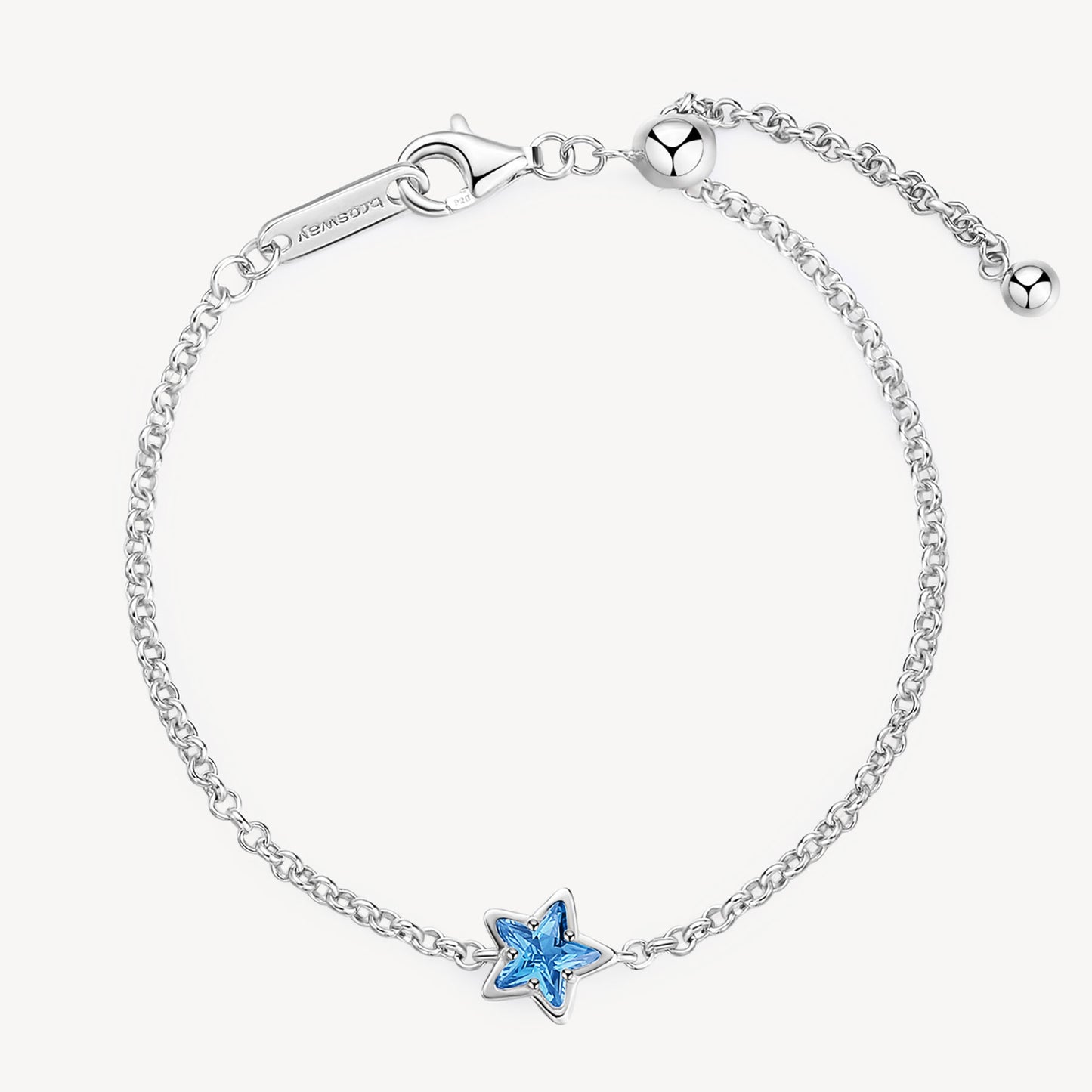 Bracciale Brosway Freedom Blue In Argento Con Zircone Taglio Stella