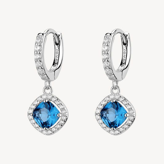 Orecchini Boccolette Brosway Fancy Argento Cubic Zirconia Blu Contornato