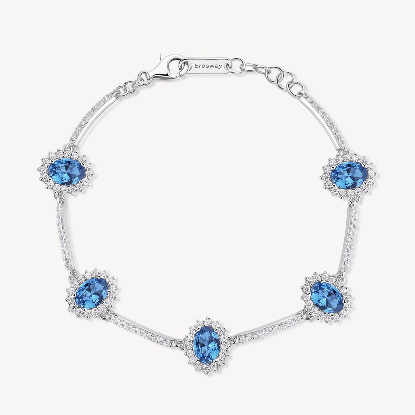 Bracciale Brosway Freedom Blue In Argento Con Zircone Blu