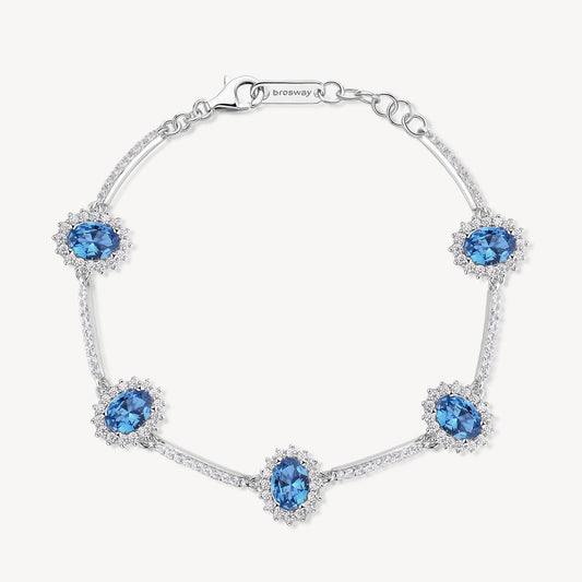 Bracciale Brosway Freedom Blue In Argento Con Zircone Blu