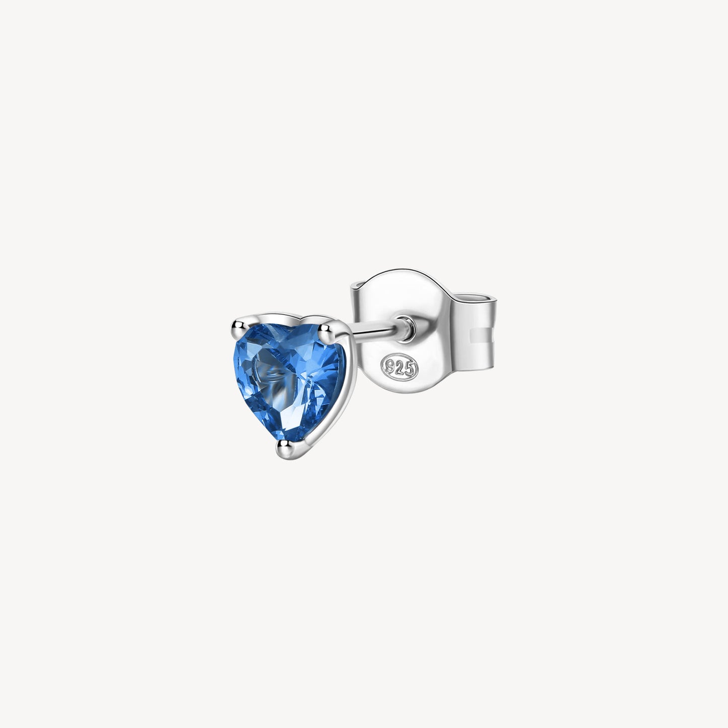 Monorecchino Brosway Freedom Blue Lobo In Argento Con Zircone Blu Taglio Cuore