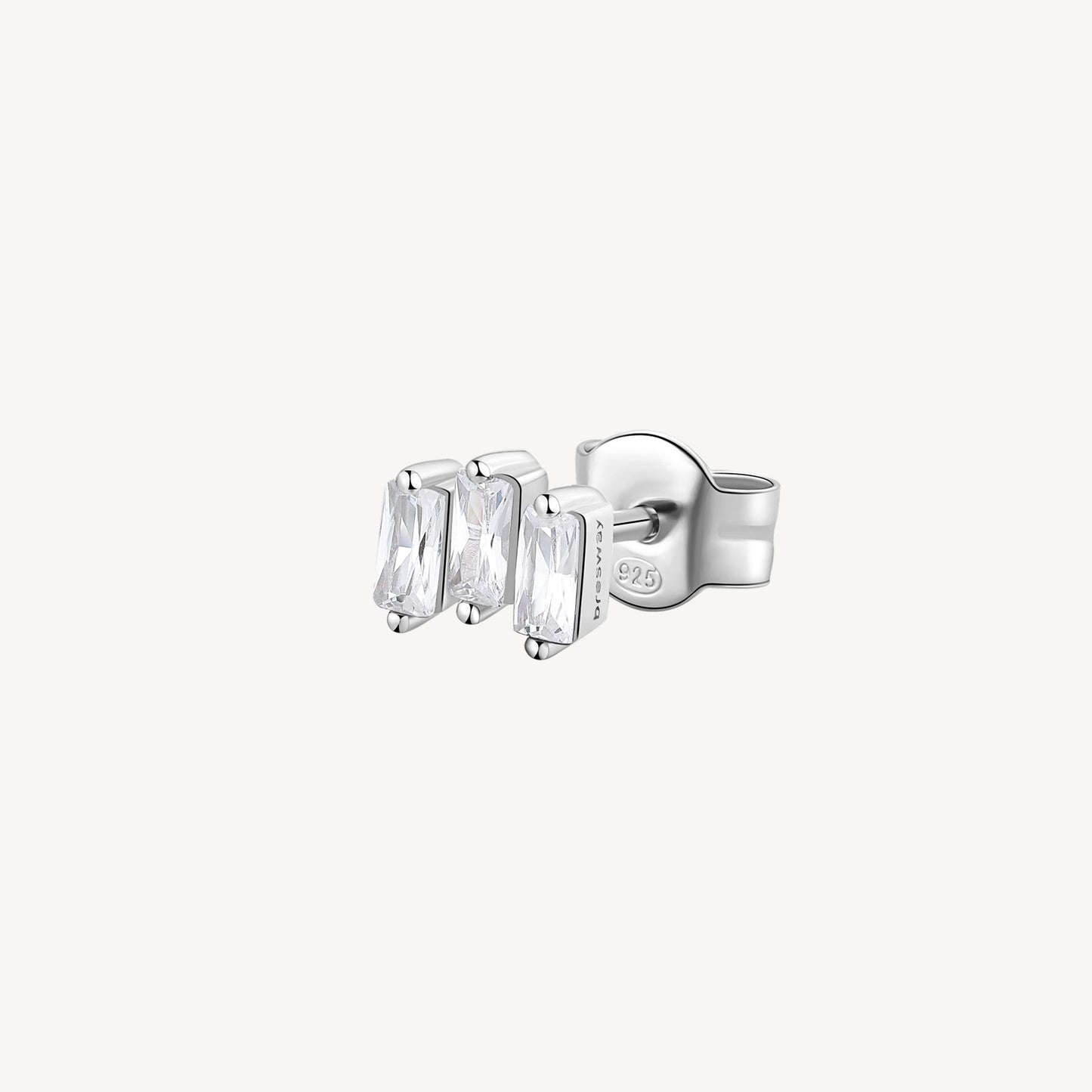 Monorecchino Brosway Infinite White Lobo In Argento Con Zirconi