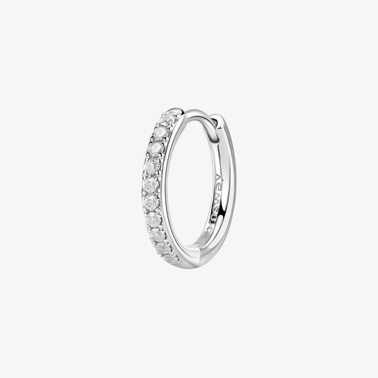 Monorecchino Brosway Infinite White Boccola In Argento Con Zirconi