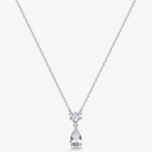 Collana Brosway Fancy In Argento Maglia Catena Con Pendente Square Cubic Zirconia Cubic Zirconia A Goccia