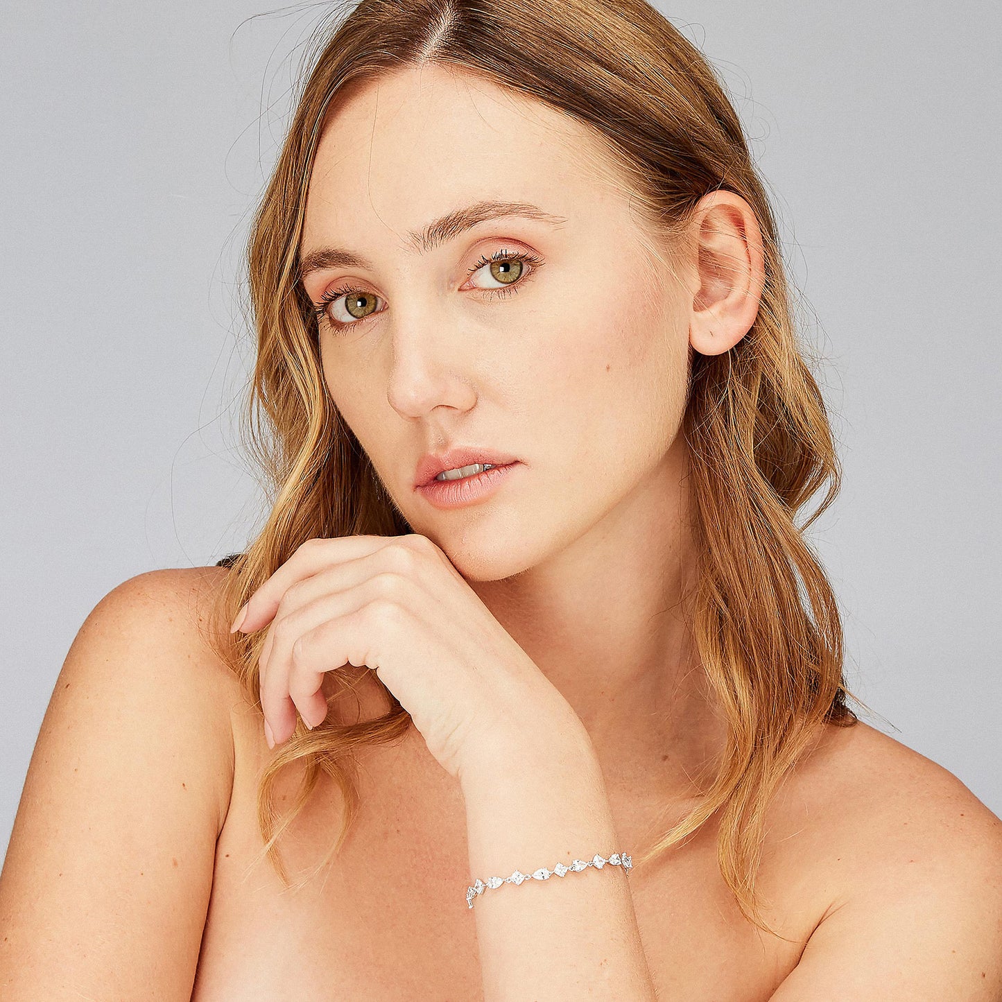Bracciale Brosway Fancy In Argento Con Square Cubic Zirconia Cubic Zirconia A Goccia Alternati