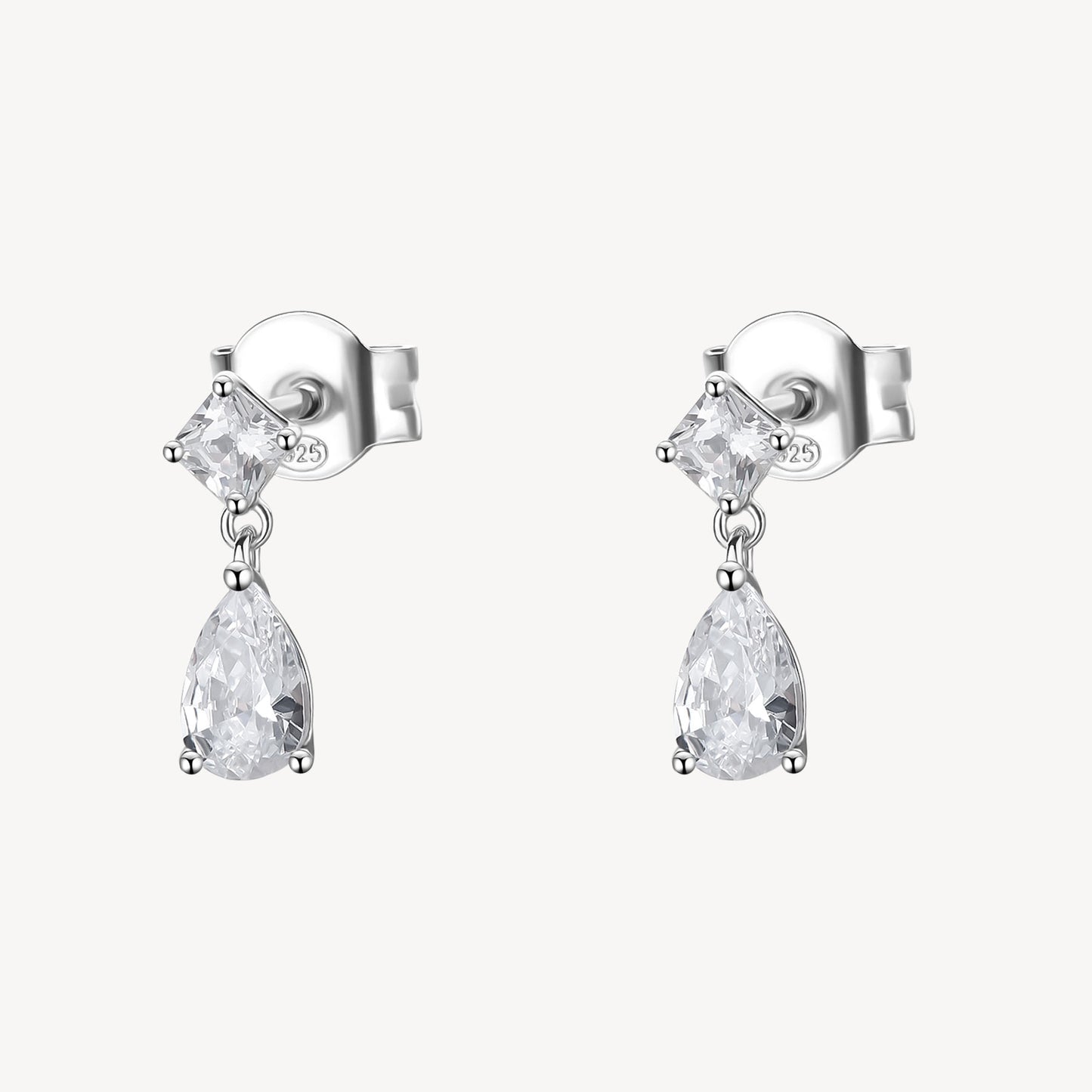 Orecchini Pendenti Brosway Fancy In Argento Con Square Cubic Zirconia Pendente Zirconia A Goccia