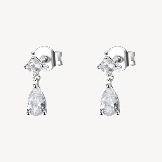 Orecchini Pendenti Brosway Fancy In Argento Con Square Cubic Zirconia Pendente Zirconia A Goccia
