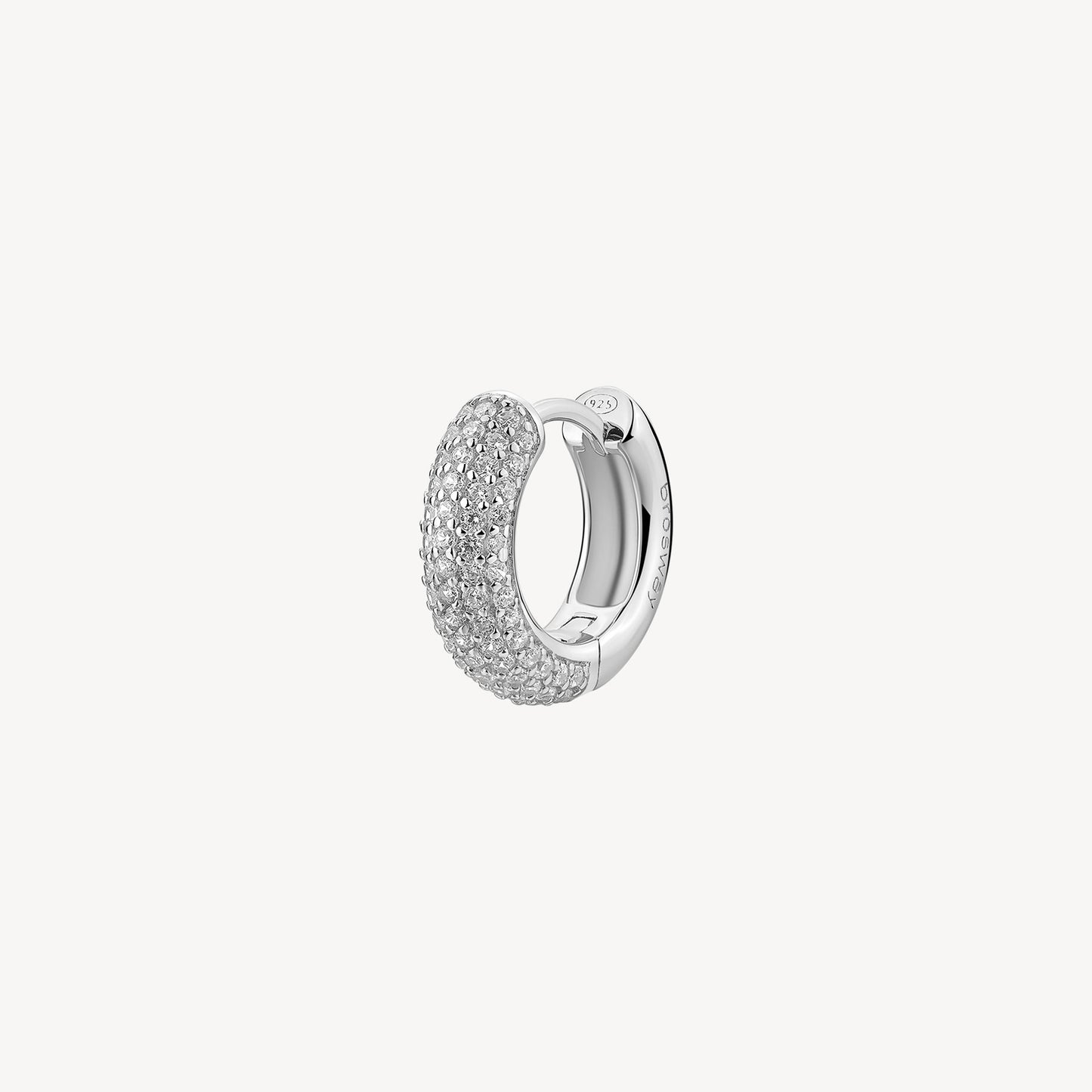 Monorecchino Boccoletta Brosway Fancy Argento Pavè Cubic Zirconia