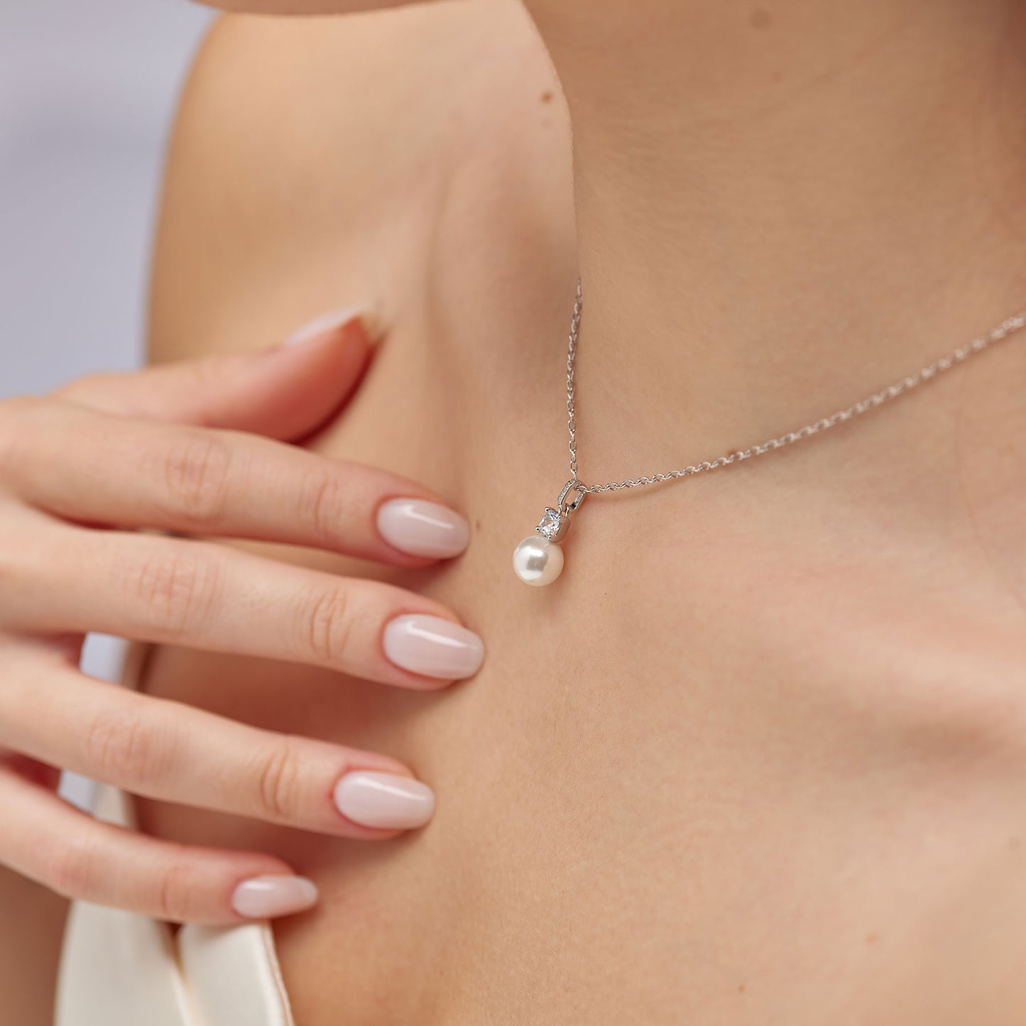 Ciondolo Brosway Fancy Argento Perla Di Conchiglia e Cubik Zirconia