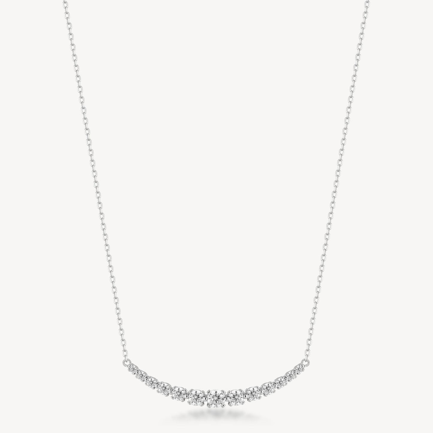 Collana Brosway Fancy Argento Centrale Cubic Zirconia Decrescente